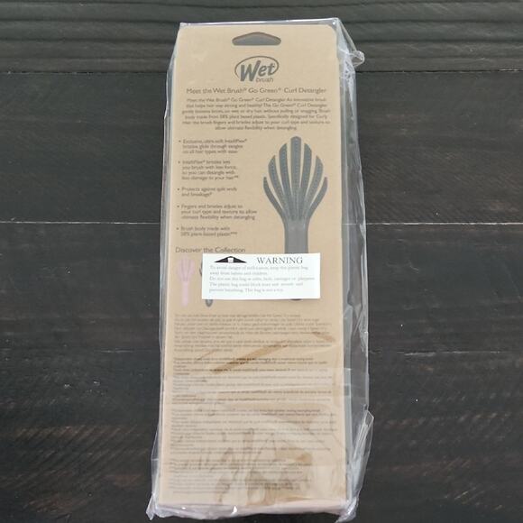 WET BRUSH Go Green Curl Detangler Hair Brush Detangle Full Size Black - Picture 4 of 6